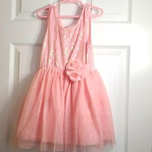Cutest! Girls Pink Sequin and glitter tulle Dress.